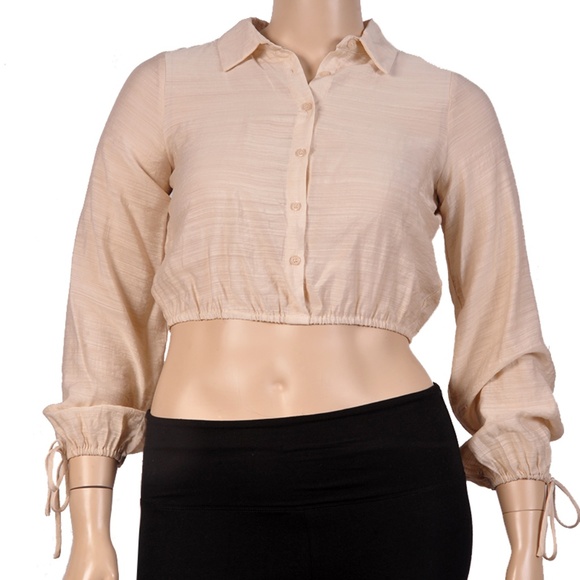 Line and Dot Crop Top - Picture 1 of 3